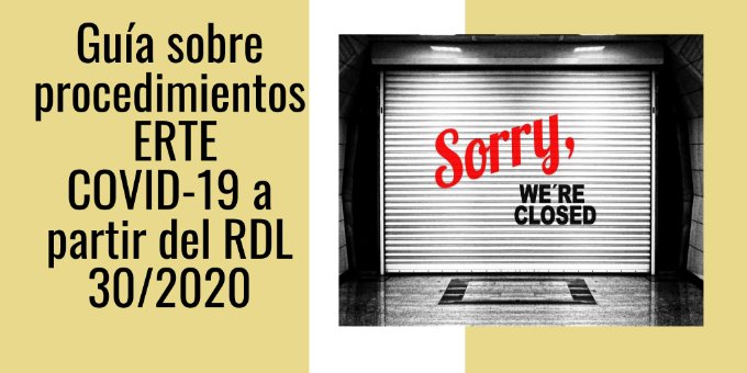 Nueva guía procedimiento ERTE RDL 30/2020