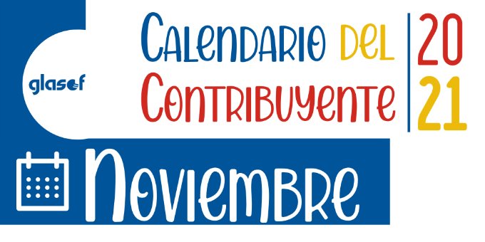 Calendario del contribuyente: Noviembre 2021