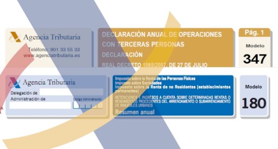 Modificaciones de los modelos 347 y 180 para 2014