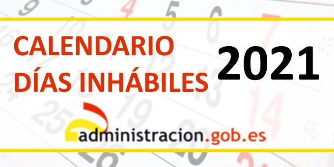 Calendario de días inhábiles 2021 