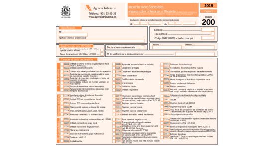 Novedades en el modelo de declaración del Impuesto sobre Sociedades para el ejercicio 2019