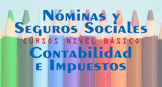 Cursos formativos presenciales. Nóminas y Contabilidad. Edición: Octubre 2019