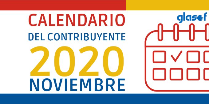 Calendario del contribuyente: Noviembre 2020
