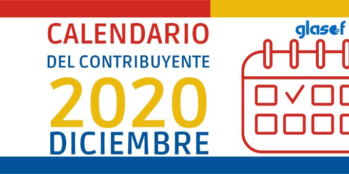 Calendario del contribuyente: Diciembre 2020