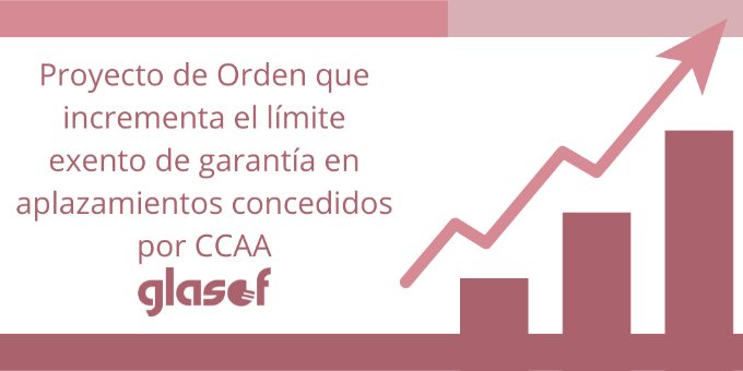 Proyecto de Orden que incrementa el límite exento de garantía en aplazamientos concedidos por CCAA